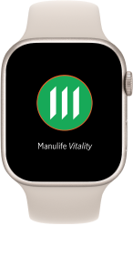 Apple Watch Series 7 displaying Manulife Vitality logo